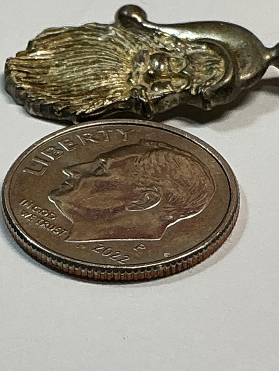 Vintage Sterling Silver Jolly Santa Clause Head Pendant. 1 1/8 inches long - Picture 6 of 8